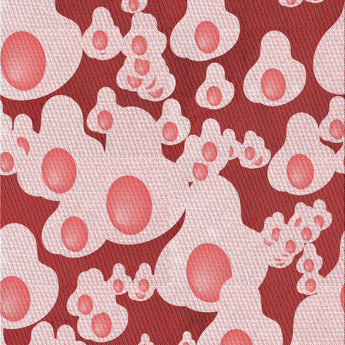 Machine Washable Transitional Deep Rose Pink Rug, wshpat2930rd