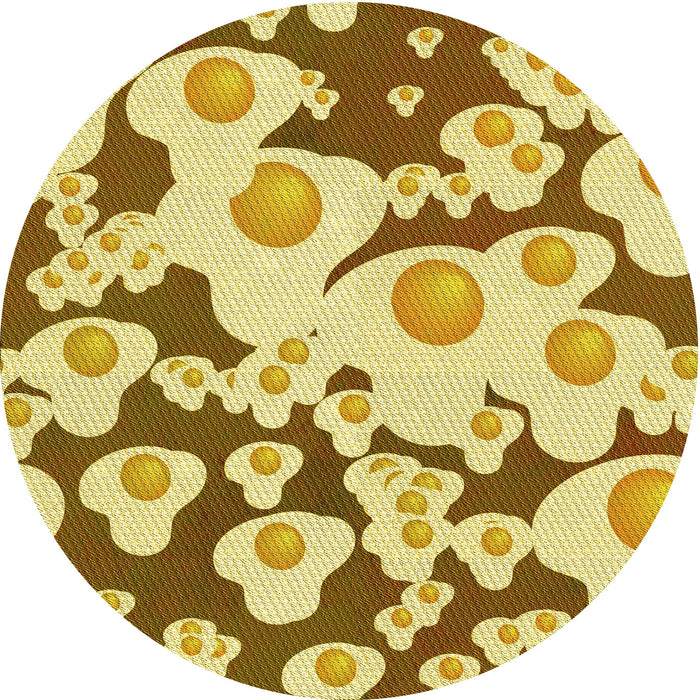 Square Machine Washable Transitional Dark Bisque Brown Rug in a Living Room, wshpat2930yw