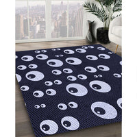 Patterned Light Purple Blue Rug, pat2931blu