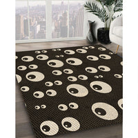 Patterned Black Rug, pat2931brn