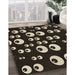 Machine Washable Transitional Black Rug in a Family Room, wshpat2931brn