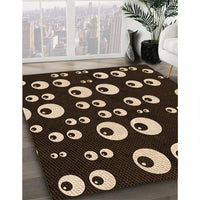 Patterned Black Brown Rug, pat2931org