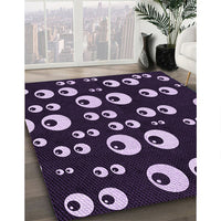 Patterned Lilac Purple Rug, pat2931pur