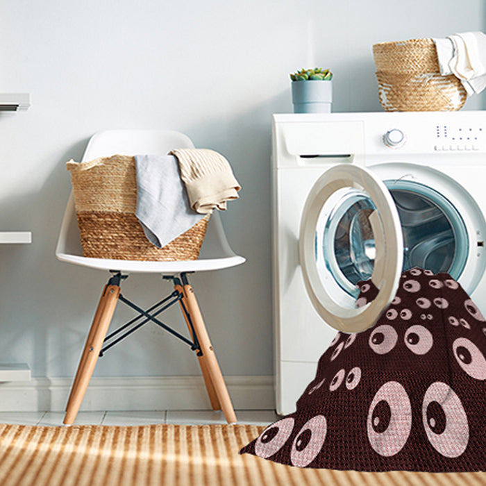Machine Washable Transitional Chocolate Brown Rug in a Washing Machine, wshpat2931rd