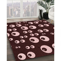 Patterned Chocolate Brown Rug, pat2931rd