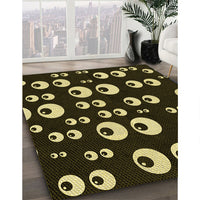 Patterned Black Rug, pat2931yw