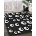 Patterned Black Novelty Rug in Family Room, pat2931