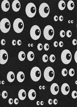 Patterned Black Novelty Rug, pat2931