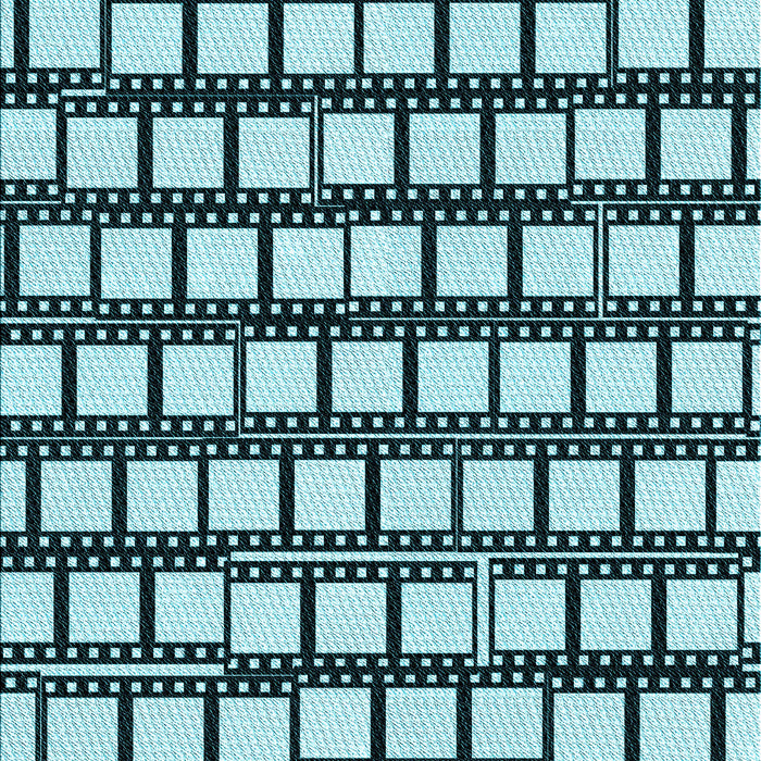 Patterned Medium Teal Green Rug, pat2932lblu