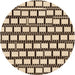 Square Patterned Deep Peach Orange Rug, pat2932org