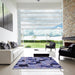 Machine Washable Transitional Blue Rug in a Kitchen, wshpat2933blu