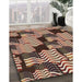 Machine Washable Transitional Brown Sugar Brown Rug in a Family Room, wshpat2933brn