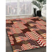 Machine Washable Transitional Tomato Red Rug in a Family Room, wshpat2933org