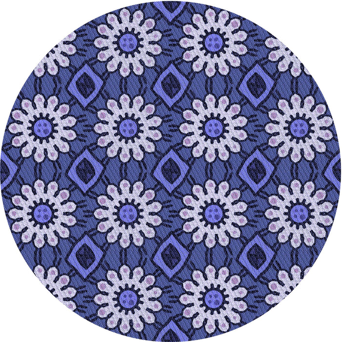 Square Patterned Purple Mimosa Purple Rug, pat2934blu
