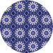 Square Patterned Purple Mimosa Purple Rug, pat2934blu
