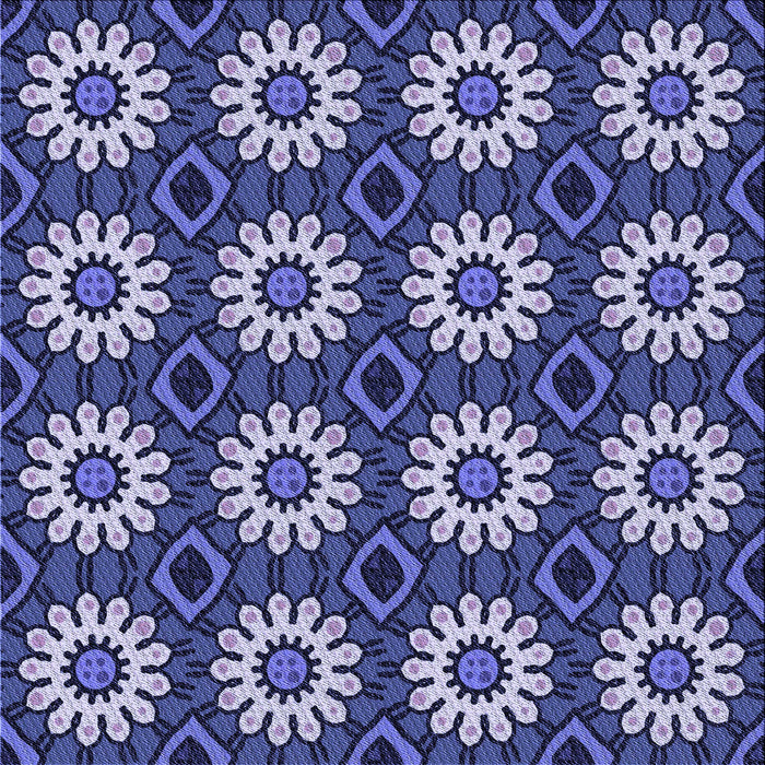 Round Patterned Purple Mimosa Purple Rug, pat2934blu