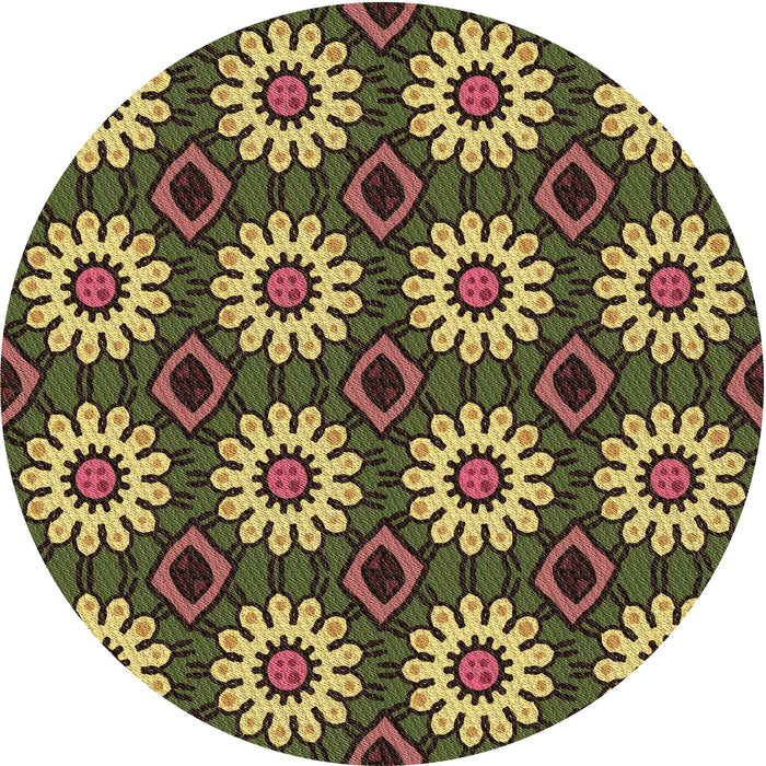 Square Machine Washable Transitional Brown Rug in a Living Room, wshpat2934brn