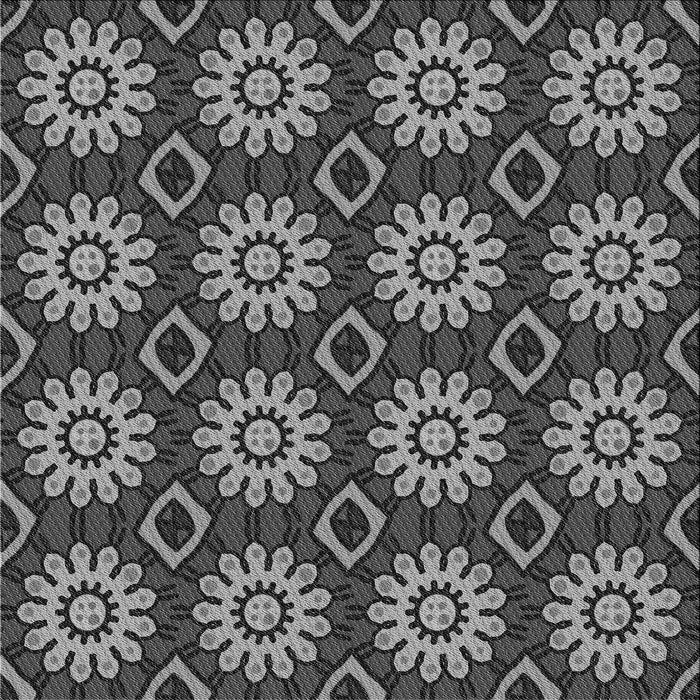 Round Patterned Gunmetal Gray Rug, pat2934gry