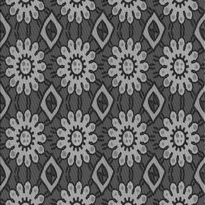 Patterned Gunmetal Gray Rug, pat2934gry