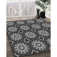 Patterned Gunmetal Gray Rug, pat2934gry