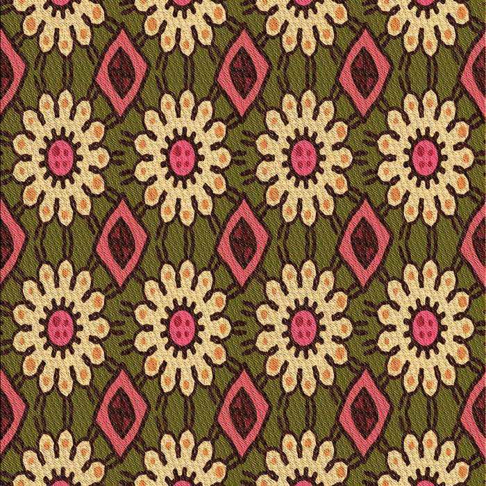 Patterned Orange Gold Rug, pat2934org