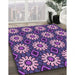 Patterned Purple Rug in Family Room, pat2934pur