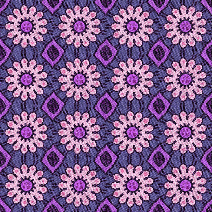 Round Patterned Purple Rug, pat2934pur