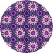 Square Patterned Purple Rug, pat2934pur