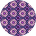 Square Machine Washable Transitional Purple Rug in a Living Room, wshpat2934pur