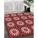 Patterned Red Rug in Family Room, pat2934rd