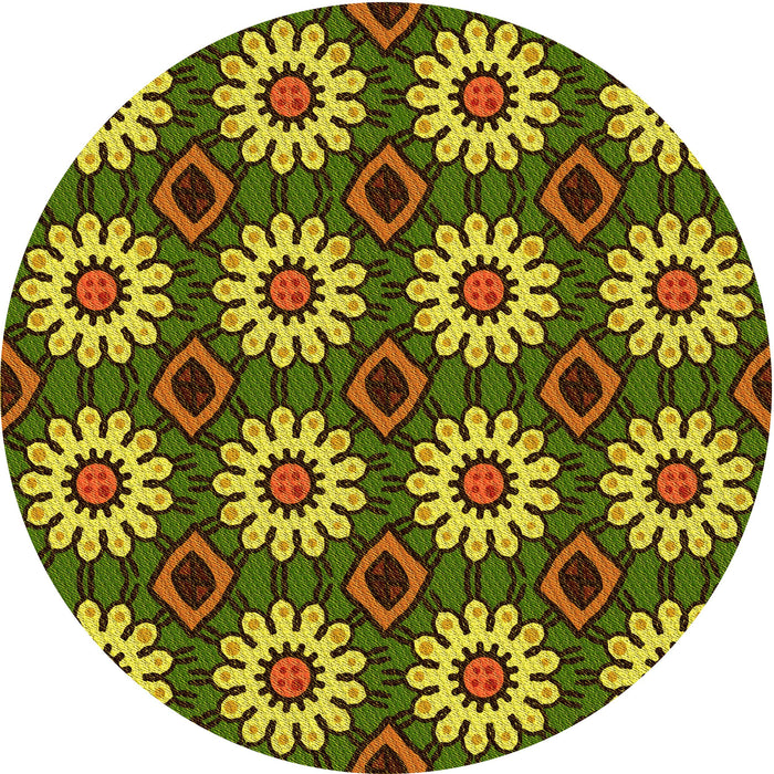 Square Machine Washable Transitional Pistachio Green Rug in a Living Room, wshpat2934yw