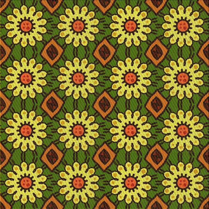 Round Patterned Pistachio Green Rug, pat2934yw