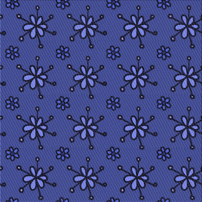 Round Patterned Blue Rug, pat2935blu