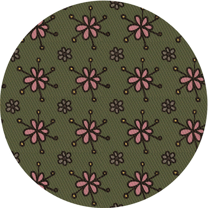 Square Patterned Oak Brown Rug, pat2935brn