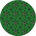 Square Machine Washable Transitional Deep Emerald Green Rug in a Living Room, wshpat2935grn