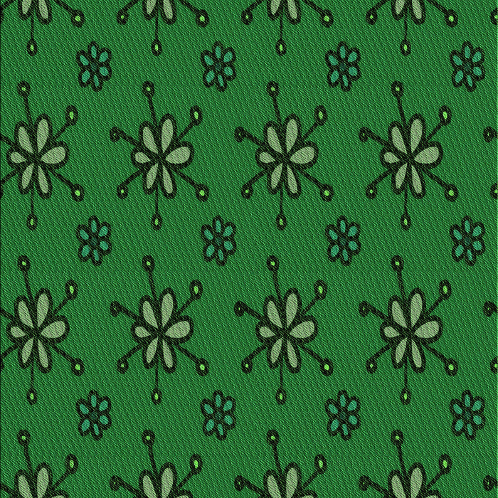 Machine Washable Transitional Deep Emerald Green Rug, wshpat2935grn