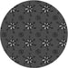 Square Patterned Charcoal Black Rug, pat2935gry