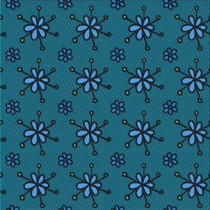 Round Patterned Dark Turquoise Green Rug, pat2935lblu