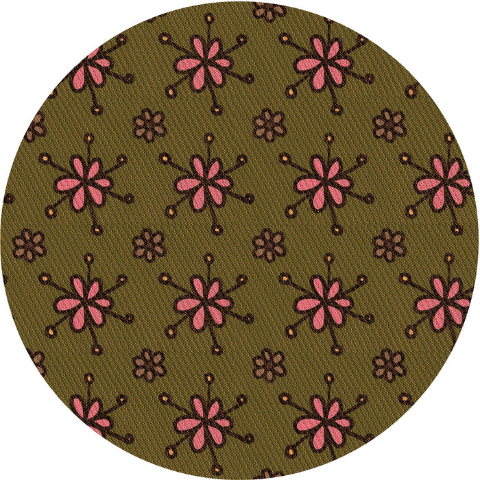 Square Patterned Bakers Brown Rug, pat2935org