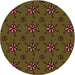 Square Patterned Bakers Brown Rug, pat2935org