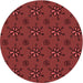 Square Machine Washable Transitional Cranberry Red Rug in a Living Room, wshpat2935rd