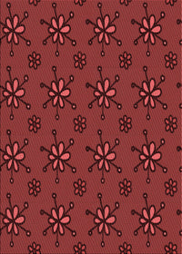 Machine Washable Transitional Cranberry Red Rug, wshpat2935rd