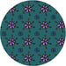 Sideview of Patterned Light Sea Green Novelty Rug, pat2935