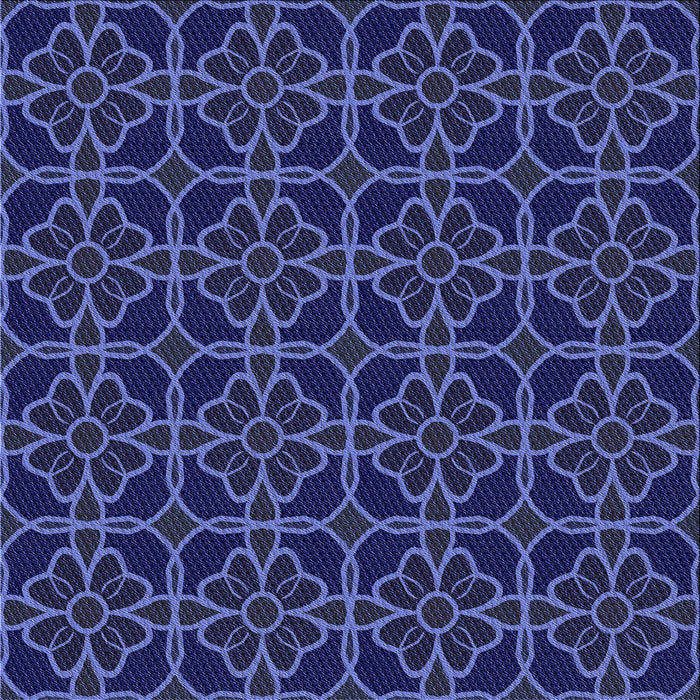 Round Machine Washable Transitional Royal Blue Rug, wshpat2936blu