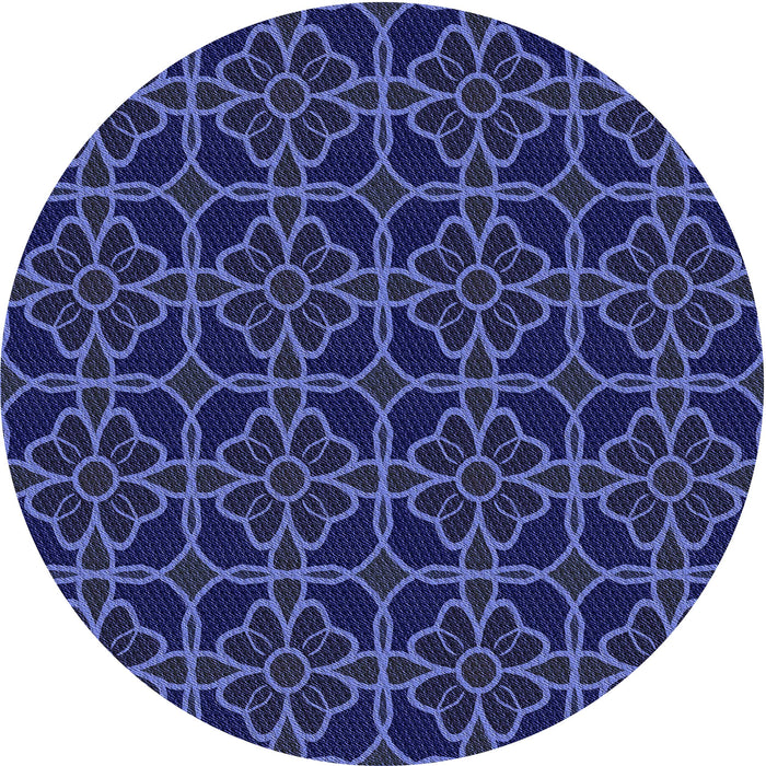 Square Patterned Royal Blue Rug, pat2936blu