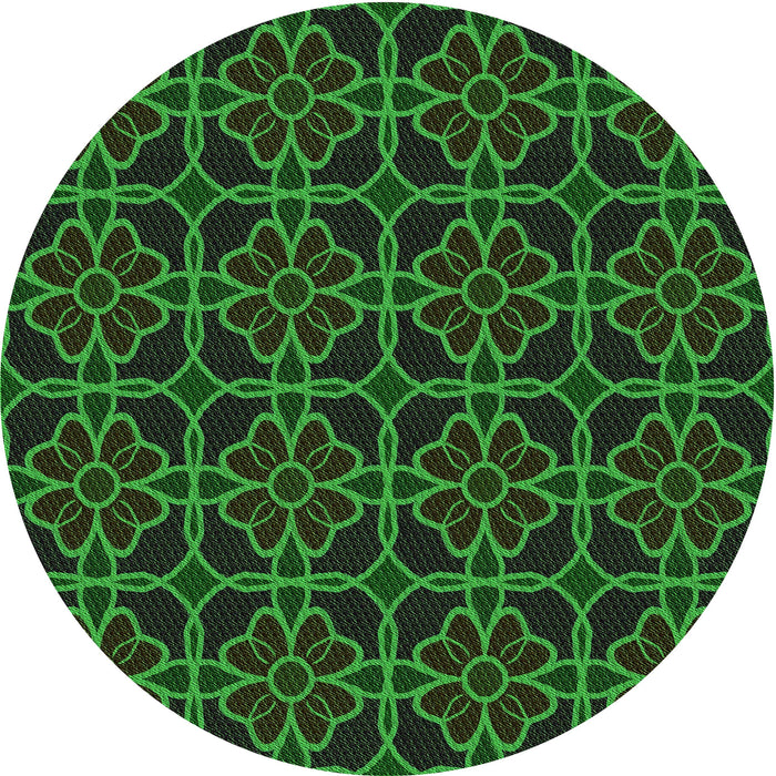 Square Patterned Midnight Gray Rug, pat2936grn