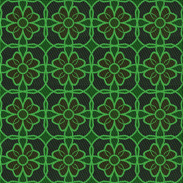 Round Machine Washable Transitional Midnight Gray Rug, wshpat2936grn