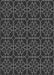 Machine Washable Transitional Charcoal Black Rug, wshpat2936gry