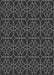 Patterned Charcoal Black Rug, pat2936gry