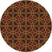 Square Machine Washable Transitional Dark Bisque Brown Rug in a Living Room, wshpat2936org